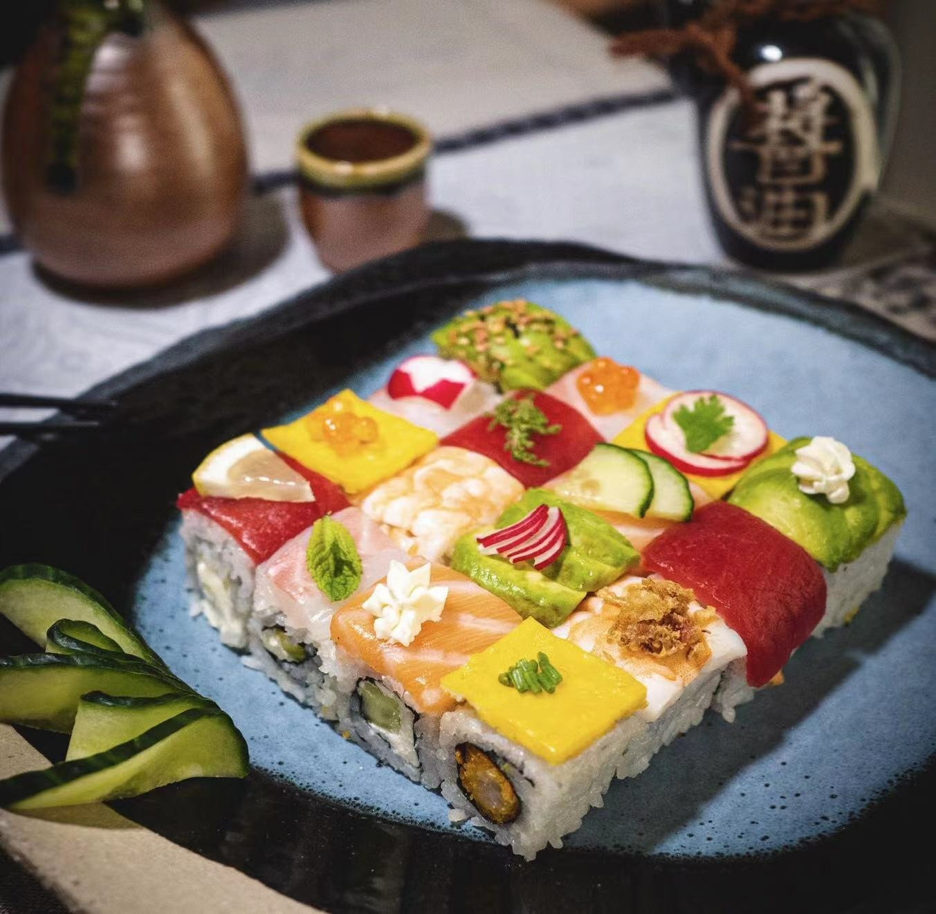 Menu Mosaïque coloré